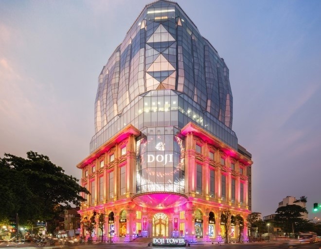 DOJI Tower is the largest diamond building in Vietnam. 