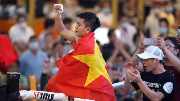 Vietnamese boxer Nguyen Thi Thu Nhi (Photo: tuoitre.vn)
