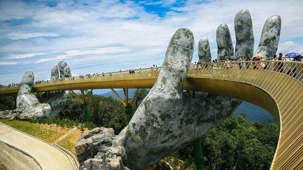 The iconic Golden Bridge in Da Nang city (Photo: VNA)