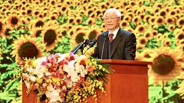 Party General Secretary and President Nguyen Phu Trong speaks at the ceremony (Photo: NDO/Duy Linh)