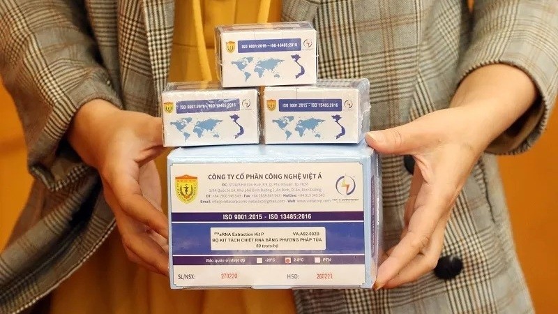 The new coronavirus test kit developed by the Vietnam Military Medical University and Viet A Corporation