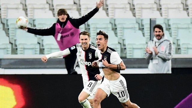 Soccer Football - Serie A - Juventus v Inter Milan - Allianz Stadium, Turin, Italy - March 8, 2020 Juventus' Paulo Dybala celebrates scoring their second goal. (Photo: Reuters)