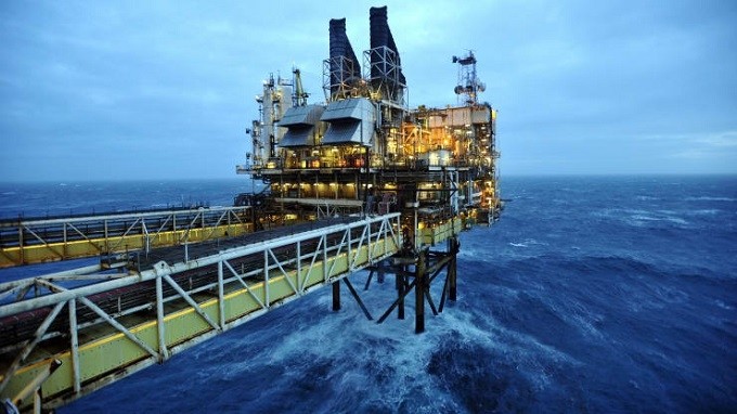 A general view of the BP ETAP (Eastern Trough Area Project) oil platform in the North Sea around 100 miles east of Aberdeen, Scotland. (Getty Image)