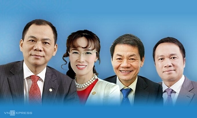 Four Vietnamese billionaires named in Forbes 2020 rich list. (Photo: Vnexpress)