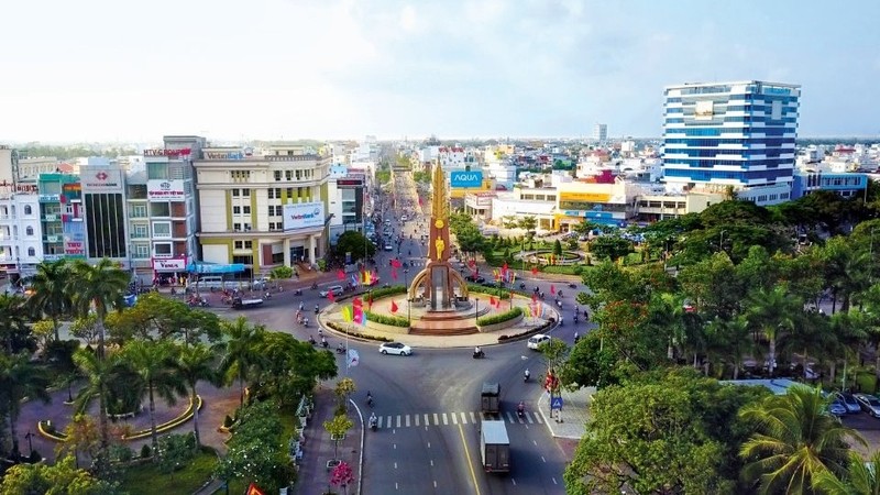 The centre of Ca Mau City in the Mekong Delta