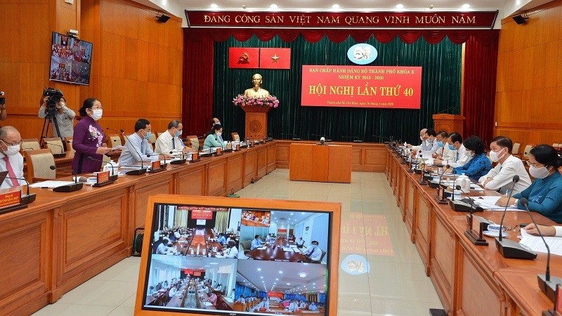 The conference of the Ho Chi Minh City Party Committee (Photo: SGGP)