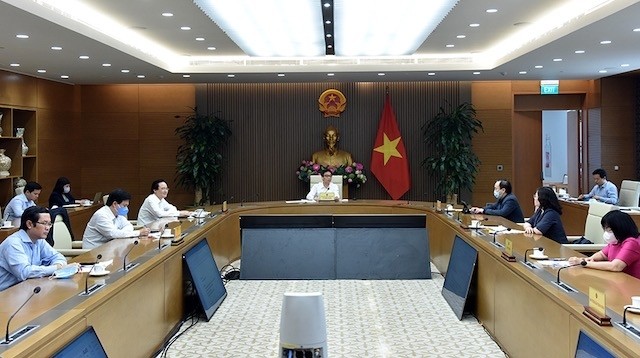 At the working session (Photo: NDO/Tran Hai)