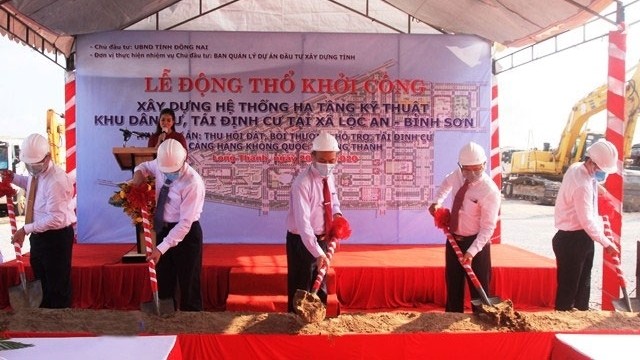 At the groundbreaking ceremony for the projejct.