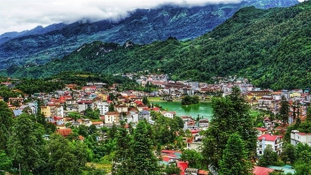 A view of the Sapa Town, a popular tourist destination in the northern mountainous province Lao Cai. (Photo: VNA)