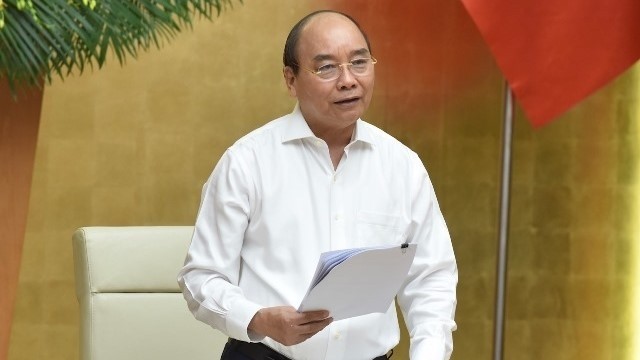 PM Nguyen Xuan Phuc speaking at the working session (Photo: NDO/Tran Hai)