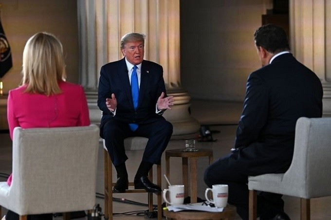 US President Donald Trump speaks during a Fox News virtual town hall entitled “America Together: Returning to Work” on May 3, 2020. (Photo: Reuters)