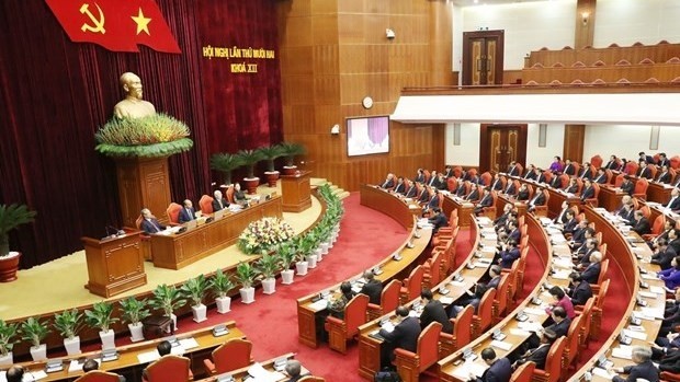 The 12th session of the 12th-tenure Party Central Committee was opened in Hanoi on May 11 (Photo: VNA)
