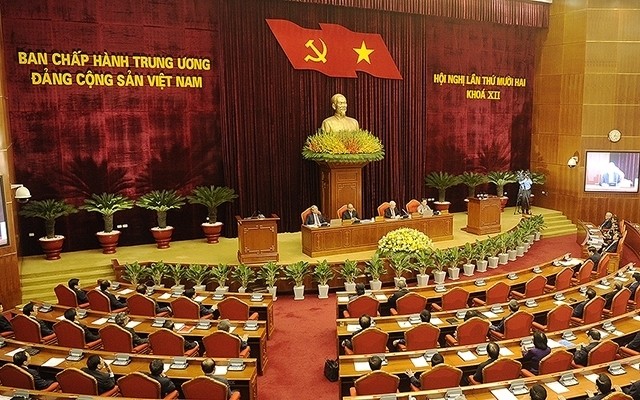 General view of the closing session of the 12th-tenure Party Central Committee's 12th plenum in Hanoi on May 14.
