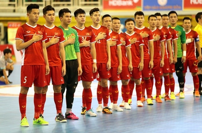 The Vietnamese futsal team.
