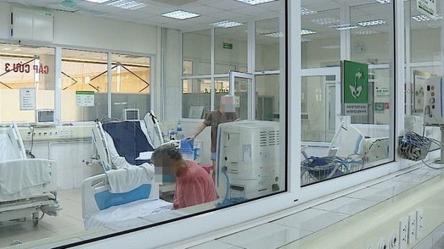 A treatment area for COVID-19 patients at the National Hospital for Tropical Diseases in Hanoi. (Photo: VOV)