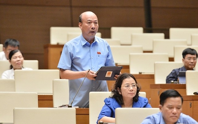 A NA deputy from Quang Ninh Province speaks at the NA's ninth session. (Photo: NDO/Quang Hoang)