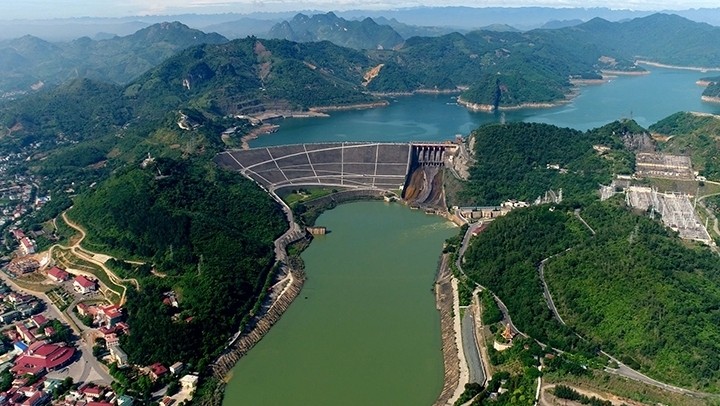 Part of the Hoa Binh hydropower plant.