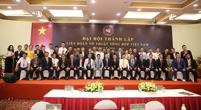 The Executive Board of the Vietnam Mixed Martial Arts Federation consists of 21 members. (Photo: Webthethao)