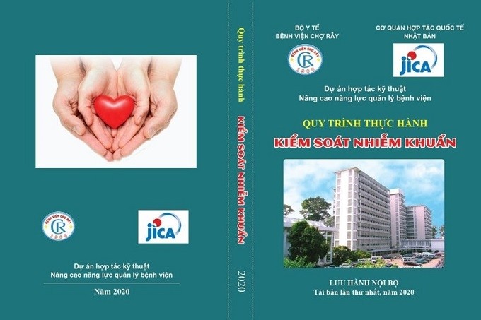 The cover of the handbook “Guidelines on Infection Control Practices.” (Photo: JICA)