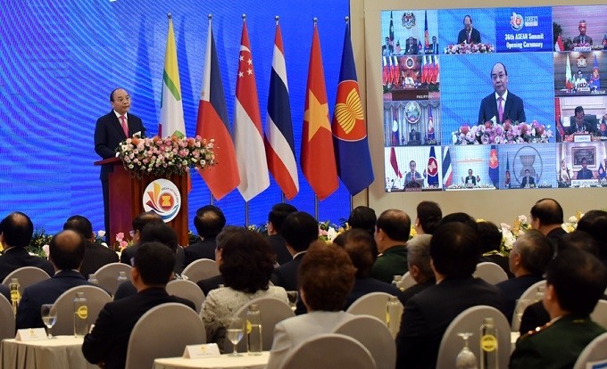 Vietnamese Prime Minister Nguyen Xuan Phuc speaks at the opening ceremony of the 36th ASEAN Summit. (Photo: NDO/Tran Hai)