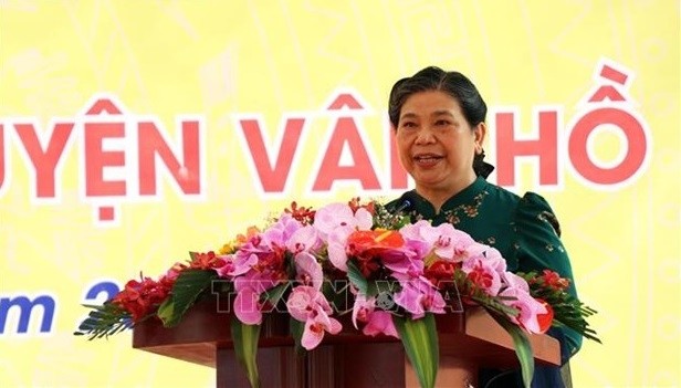 NA Vice Chairwoman Tong Thi Phong at the event (Photo: VNA)