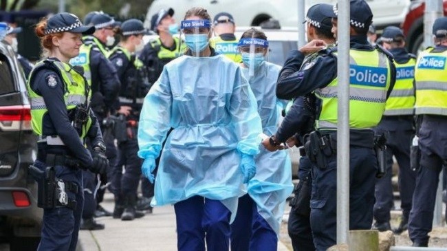 Authorities have launched a full-scale response to the virus outbreak in Melbourne, Australia. (Source: Yahoo News)