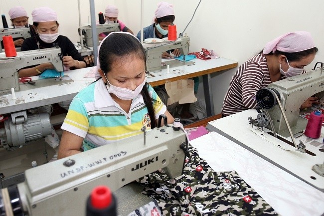 (Illustrative Image). Cambodian women working at a garment factory in Phnom Penh. (Photo: AFP)