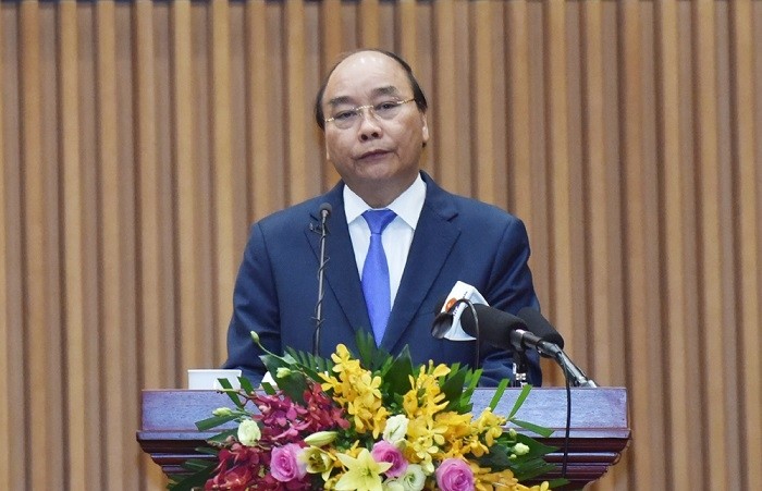 Prime Minister Nguyen Xuan Phuc speaks at the ceremony. (Photo: NDO/Tran Hai)