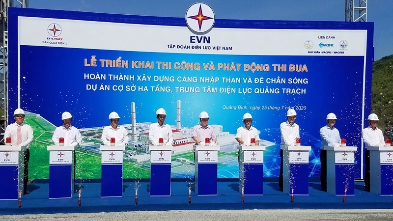 At the groundbreaking ceremony for two coal handling berths and a breakwater under the Quang Trach Power Centre.