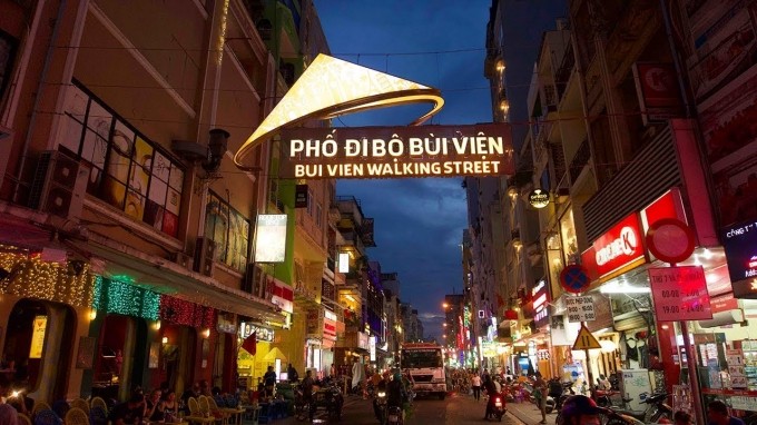 Bui Vien Walking Street in Ho Chi Minh City at night. (Illustrative image)