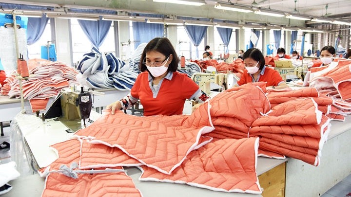 Workers at a factory of the Chien Thang Garment Joint Stock Company.