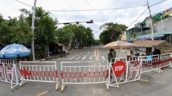 An area in lockdown in Da Nang (Photo: VNA)