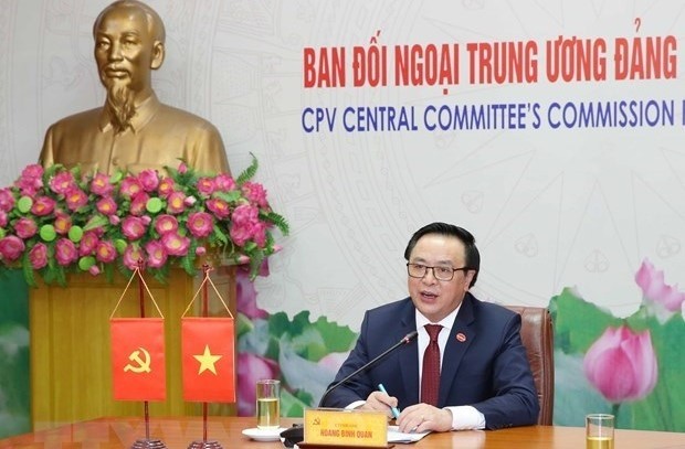Head of the Party Central Committee’s Commission for External Relations Hoang Binh Quan at the talks (Photo: VNA)