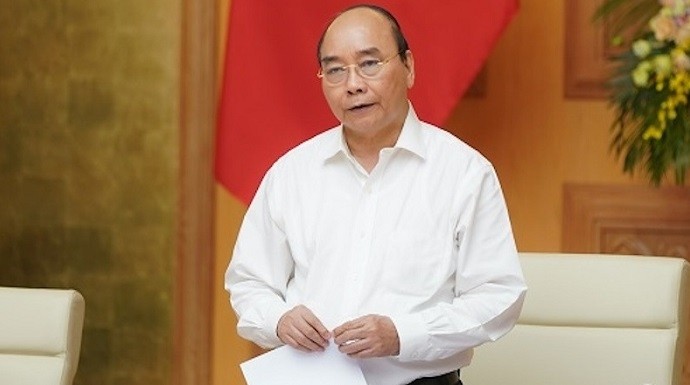 Prime Minister Nguyen Xuan Phuc speaks at the meeting. (Photo: VGP)