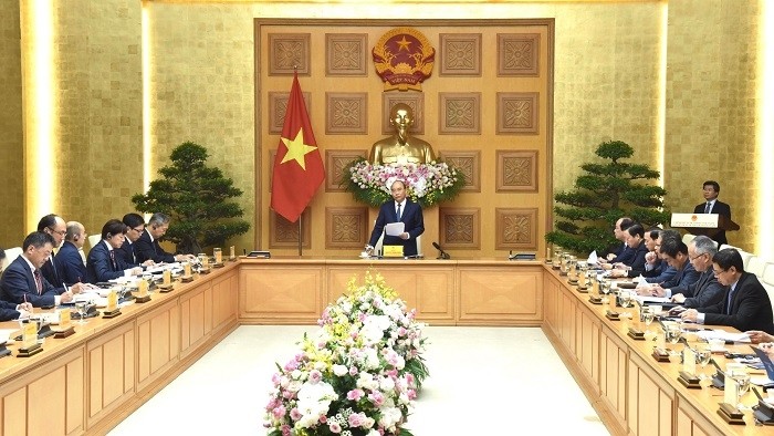 Prime Minister Nguyen Xuan Phuc speaks at the dialogue. (Photo: NDO/Tran Hai)