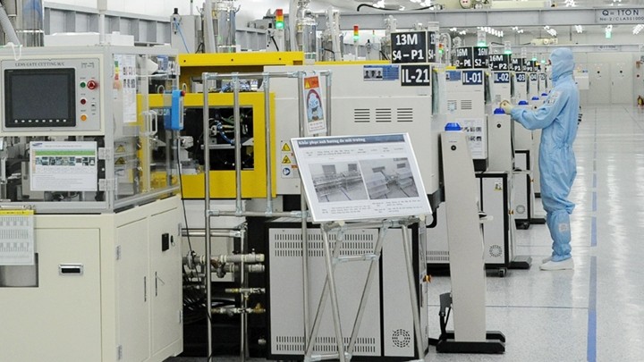 Production lines of Samsung electronics in Vietnam.
