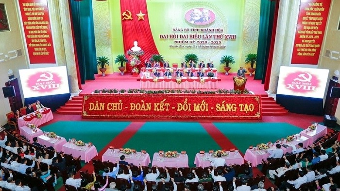 The 18th congress of the Khanh Hoa provincial Party organisation for the 2020-2025 tenure opens on October 13, 2020. (Photo: NDO/Phong Nguyen)