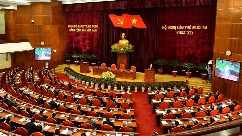 An overview of the opening of the 13th session of the 12th Party Central Committee (Photo: VNA) (Photo: VNA)