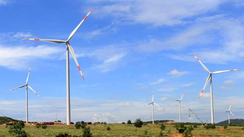 A wind farm in central Vietnam (Photo: VGP)