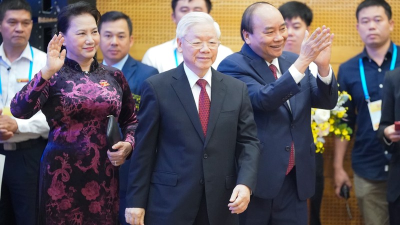 The 37th ASEAN Summitt's opening ceremony features the participation of Party General Secretary and President Nguyen Phu Trong, Prime Minister Nguyen Xuan Phuc and Chairwoman of National Assembly Nguyen Thi Kim Ngan. (Photo: VGP)
