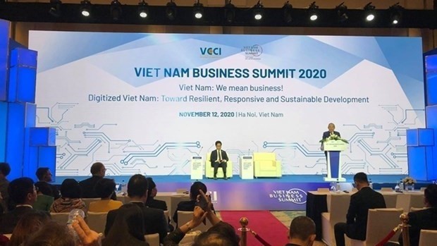 The Vietnam Business Summit 2020 is held on the sidelines of the virtual 37th ASEAN Summit and related meetings (Photo: VNA) 