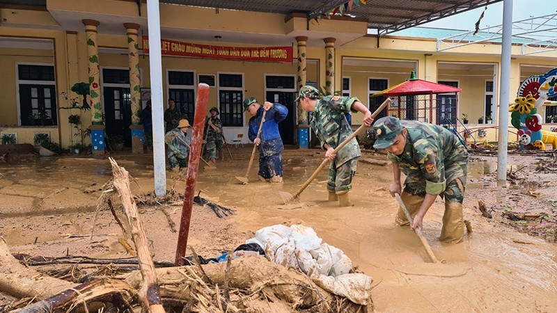 Huong Viet Kindergarten in Huong Viet commune, Huong Hoa district, Quang Tri province hit by floods.