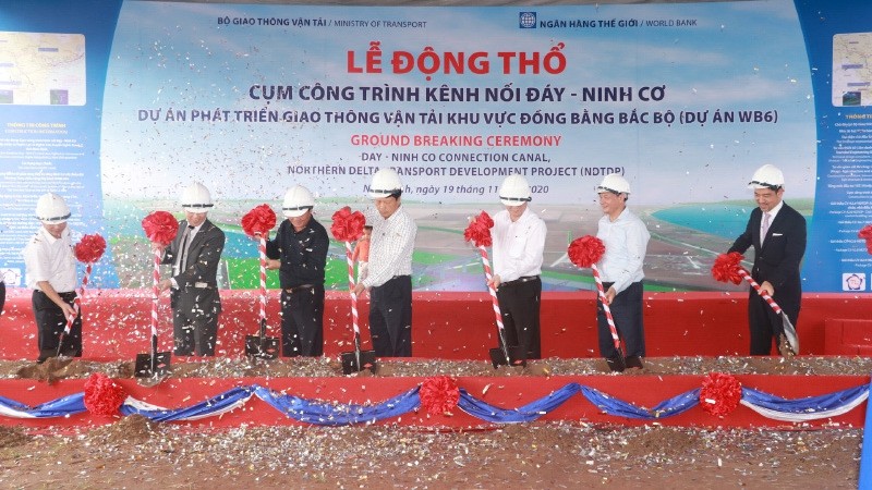 The ground-breaking ceremony for the Day-Ninh Co canal
