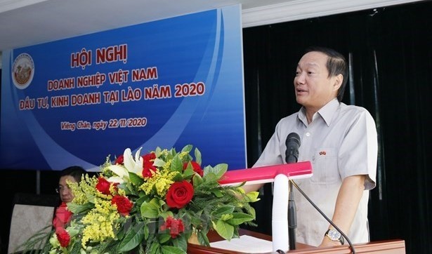 Vietnamese Ambassador to Laos Nguyen Ba Hung at  the event (Photo: VNA)