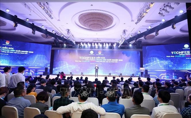 General view of the Techfest Vietnam 2020. (Photo: VNA)