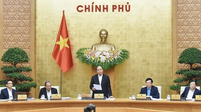 Prime Minister Nguyen Xuan Phuc at the monthly government meeting on December 2. (Photo: NDO/Tran Hai)