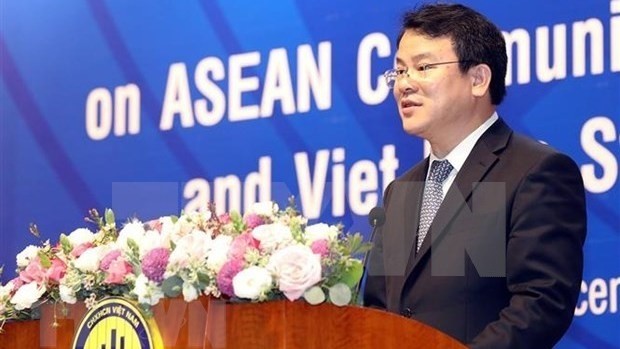 Deputy Minister of Planning and Investment Tran Quoc Phuong speaks at the event (Photo: VNA)