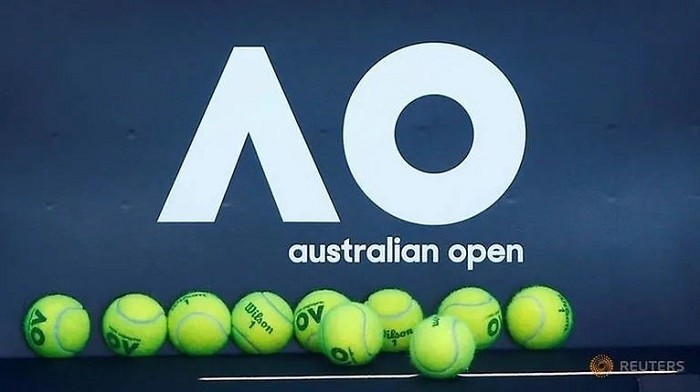 Tennis - Australian Open - Melbourne, Australia, January 14, 2018. Tennis balls are pictured in front of the Australian Open logo before the tennis tournament. (Photo: Reuters)