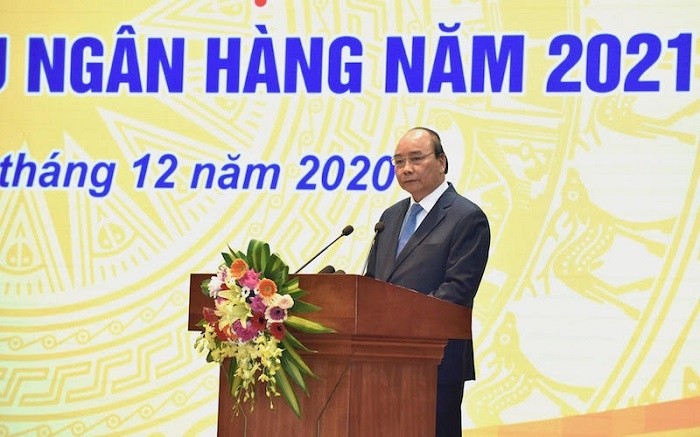 Prime Minister Nguyen Xuan Phuc speaks at the conference. (Photo: NDO/Tran Hai)