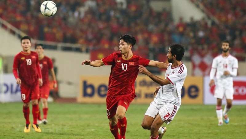 The men’s national team of Vietnam is currently ranked 93rd in the world, and first in Southeast Asia for the third year in a row. (Photo: VNA)